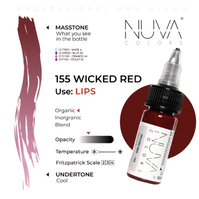 pigment do makijażu permanentnego 155 WICKED RED NUVA