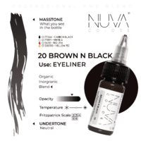 pigment do makijażu permanentnego 20 BROWN N BLACK NUVA
